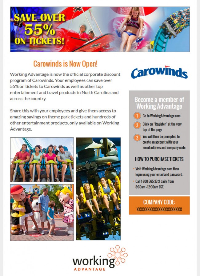 Carowinds Email Template - Croovs - Community of Designers